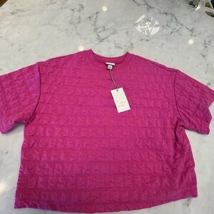 A New Day Fuchsia Textured Top